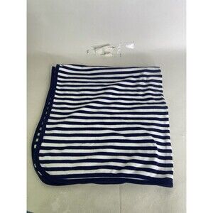 Primary Baby Blanket Security Lovey Cotton Striped Blue White